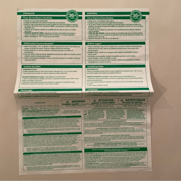 3/$25 Crayola Light Up Activity Board Toy Art Coloring Kit (Missing 2 markers) - Picture 9 of 11